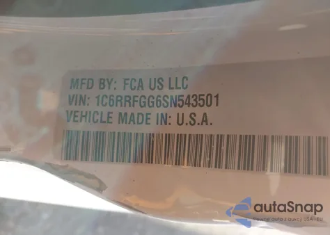 2025 Ram 1500 Tradesman from USA, damaged, VIN 1C6RRFGG6SN543501